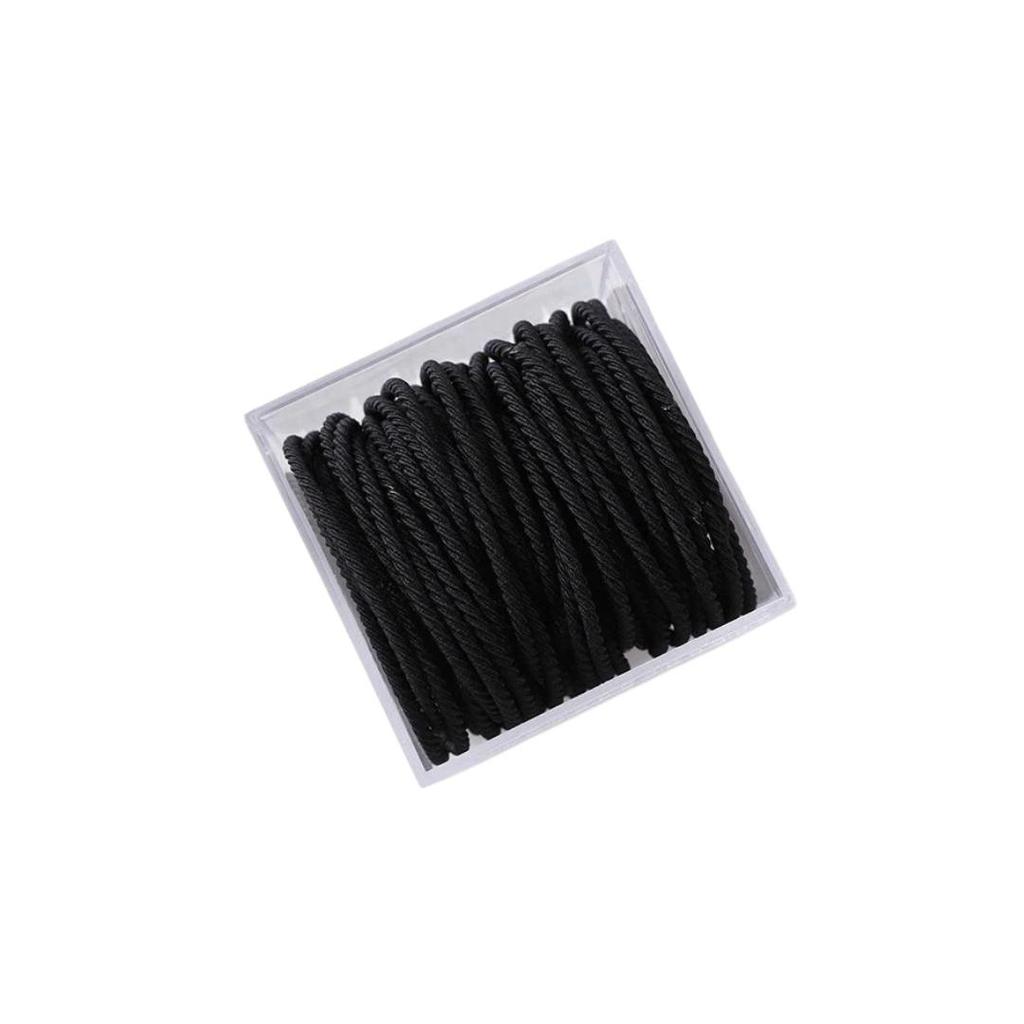 50-Piece Black Hair Ties, High Elasticity Rubber Bands for Ponytails