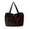 VITAFELICE Zweierpack Damen-Tragetasche mit Vordertasche (inb-90046z) (Braun Falten)