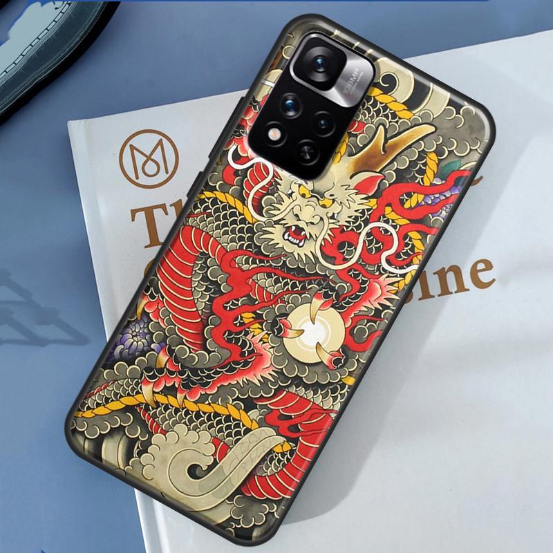 Chinese Dragon Case For Xiaomi Redmi Note 14 13 11 9 10 12 Pro 9S 10S 11S 12S Redmi 10C 12C 13C 14C Cover