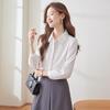 Women's Long-Sleeve Business Casual Lace Trim Shirt