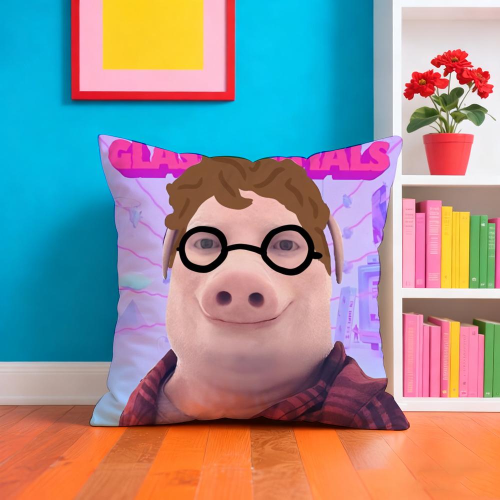 John P-pork Singer Pillow Case Pillow Case Plush Fabric Soft Double Sided Print Home Sofa High Quality Cushion