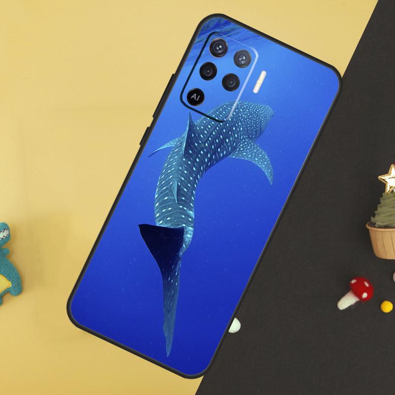 Ocean Whale Shark Swimming Case For Oppo A5 Pro A6 A15 A16 A76 A96 A17 A57 A98 A58 A78 A18 A38 A54 A74 A94 A40 A60 A80