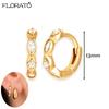 925 Silver Needle 11/13mm Small Hoop Earrings for Women Circle Piercing Huggie Earrings Multicolor Zircon Earrings Party Jewelry