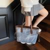 New Bag Women's Large-capacity Trendy Texture Portable Shoulder Large Bag College Students Commuting Tote Bag