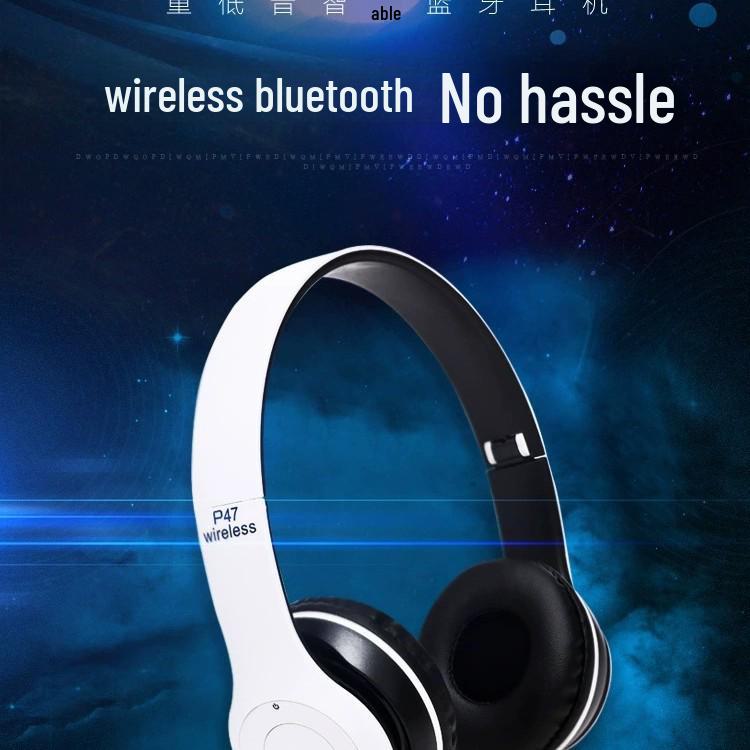 P-47 Wireless Bluetooth Headset: Foldable, Long Battery Life, Universal Compatibility