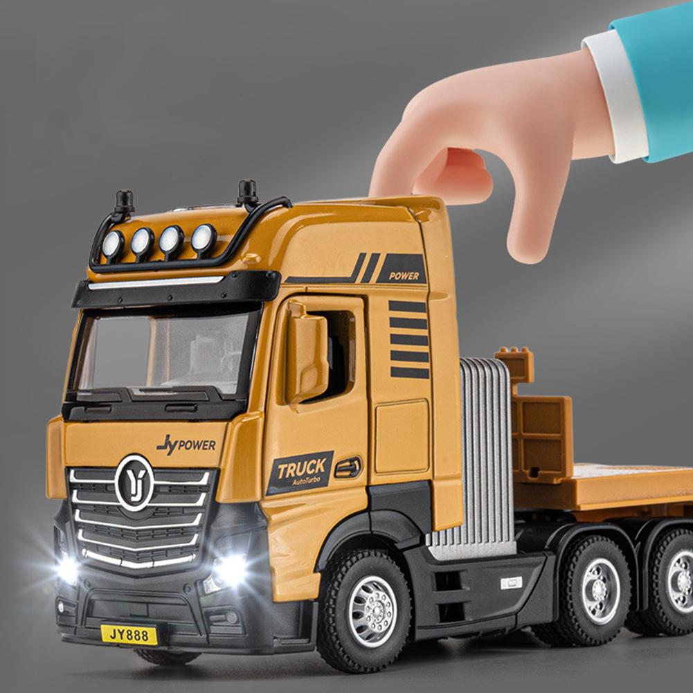 Simulație Inginerie Camion Remorcă Model Mașină Set Elicopter Băiat Vehicul Diecast Mașină Jucărie Pentru Băieți Fete Copii