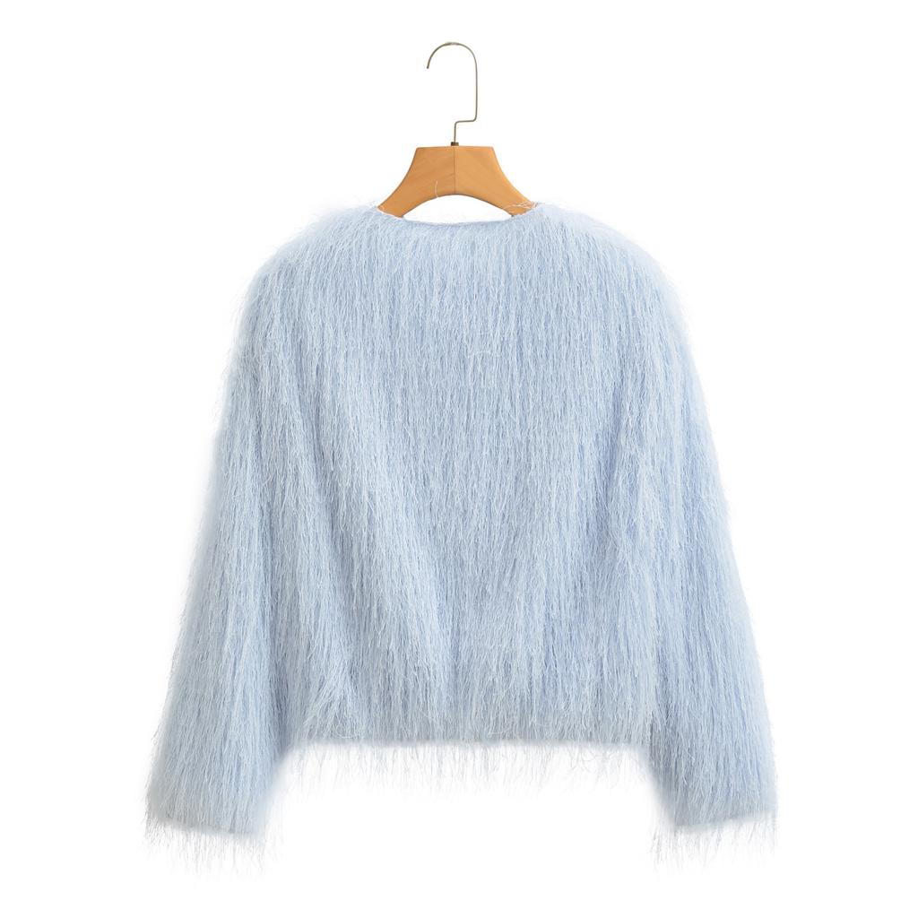 New European and American style fashionable versatile fringe embellishment jacket 8376857