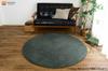 sayang sayan Discharge Printed Rug Mat Curle Round Diameter 140cm Olive Green Non-Slip