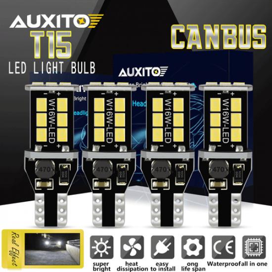 AUXITO 4 921 912 Светодиодная лампа заднего хода 2400 лм 6000K Супер яркая T15 EOE