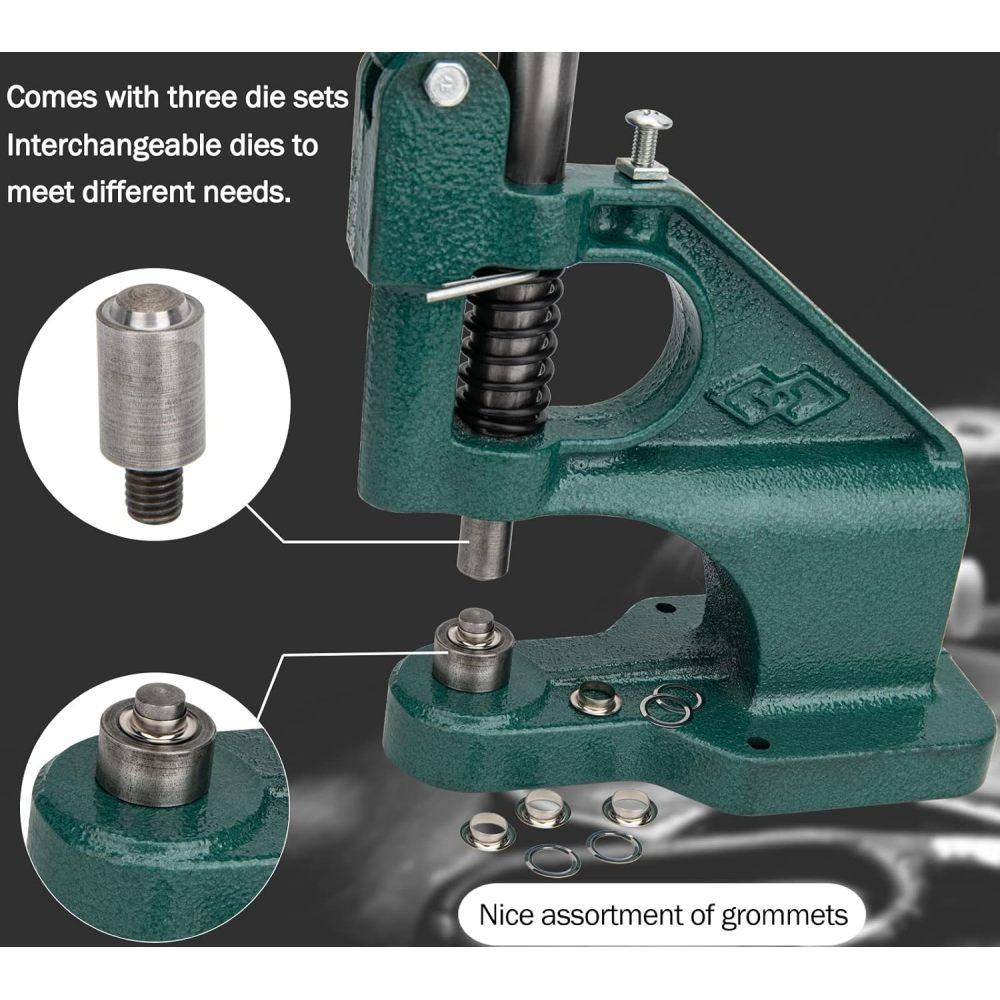 Hand Press Grommet Machine,Grommet Eyelet Machine,Heavy Duty Grommet Press Machine Punch Tool
