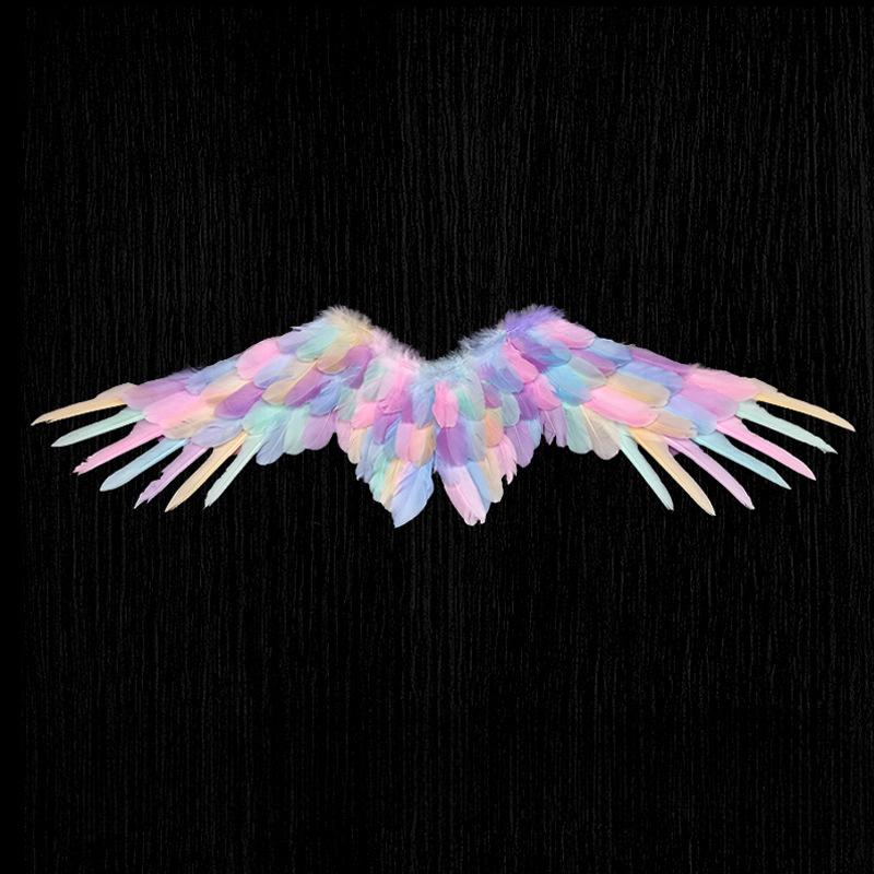 Angel Wings White Feather Swallow Shaped Wings Adult And Children'S Performance Halloween Props Bride Flower Child Dressing