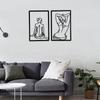 1Set Metal Minimalists Abstract Woman Wall  Line Drawing Wall Decors Single Line Female Home Hangings