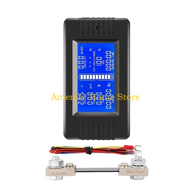F26C Battery Capacity Indicator Coulomb Counter Gauge Electricity Current Car Power Voltmeter Voltage Electric Quantity Meter