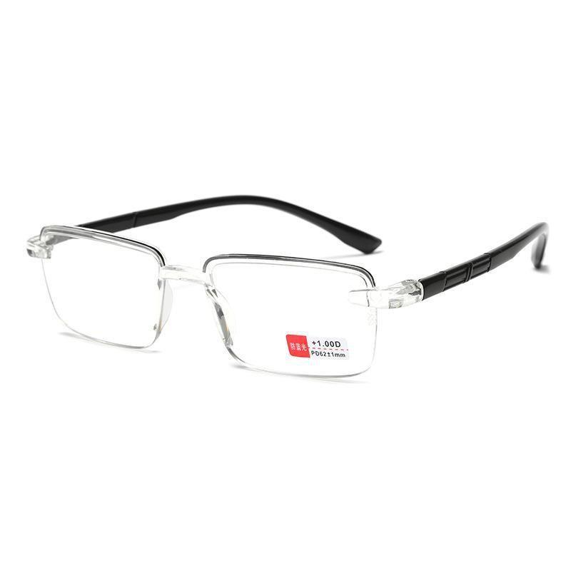 Diamond Cutting Border Blue Light Gradient Reading Glasses Frameless Anti-radiation Anti-fatigue Reading Glasses