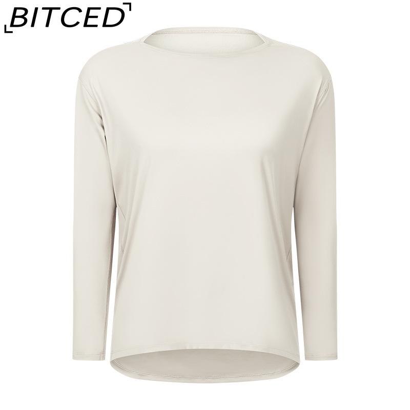 

BITCED Reversible Bare-Feel Loose-Fit Long-Sleeve Women s Slim-Fit Breathable Minimalist Training Fitness Yoga Wear XXL бежевий