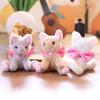 Bowknot Cat Plush Doll Pendant With Soft Material For Kids Room Decor And Gifts