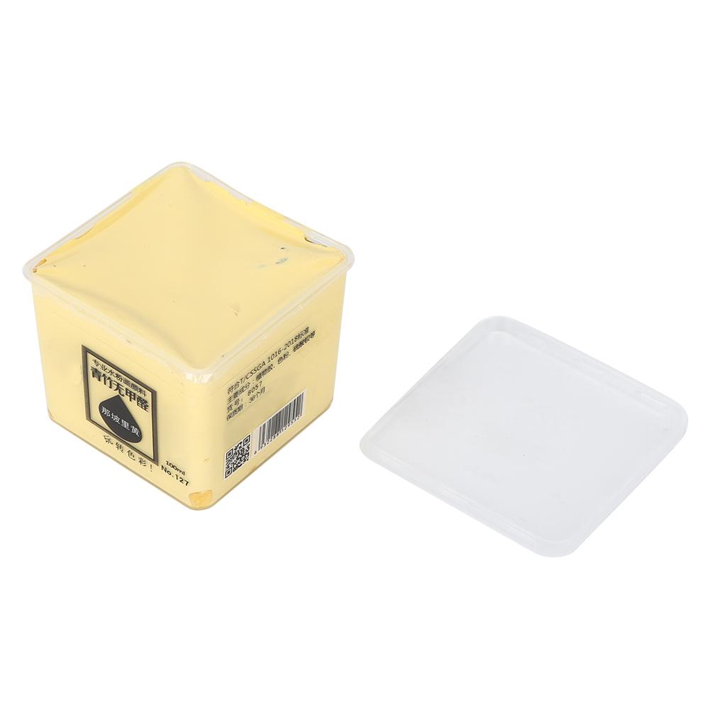 100ML Pigment pro malbu gouache Čtvercový kelímek Kreslicí nástroj Potřeby pro umělce Žlutá