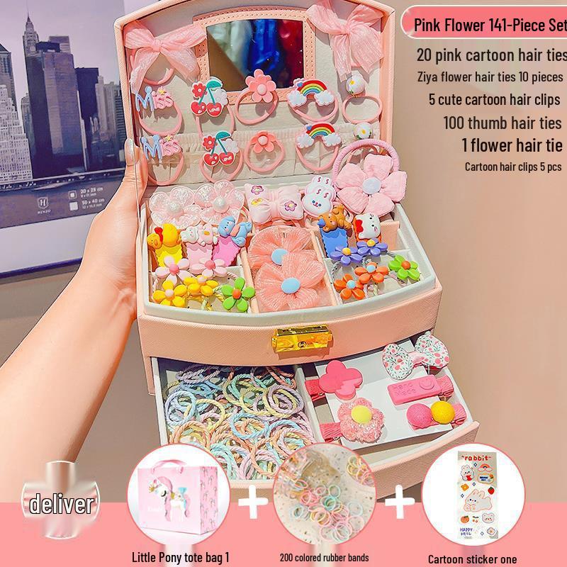 

1 июня Подарочная коробка с принцессными аксессуарами для волос: Детские заколки для волос, шпильки, резинки и головные уборы