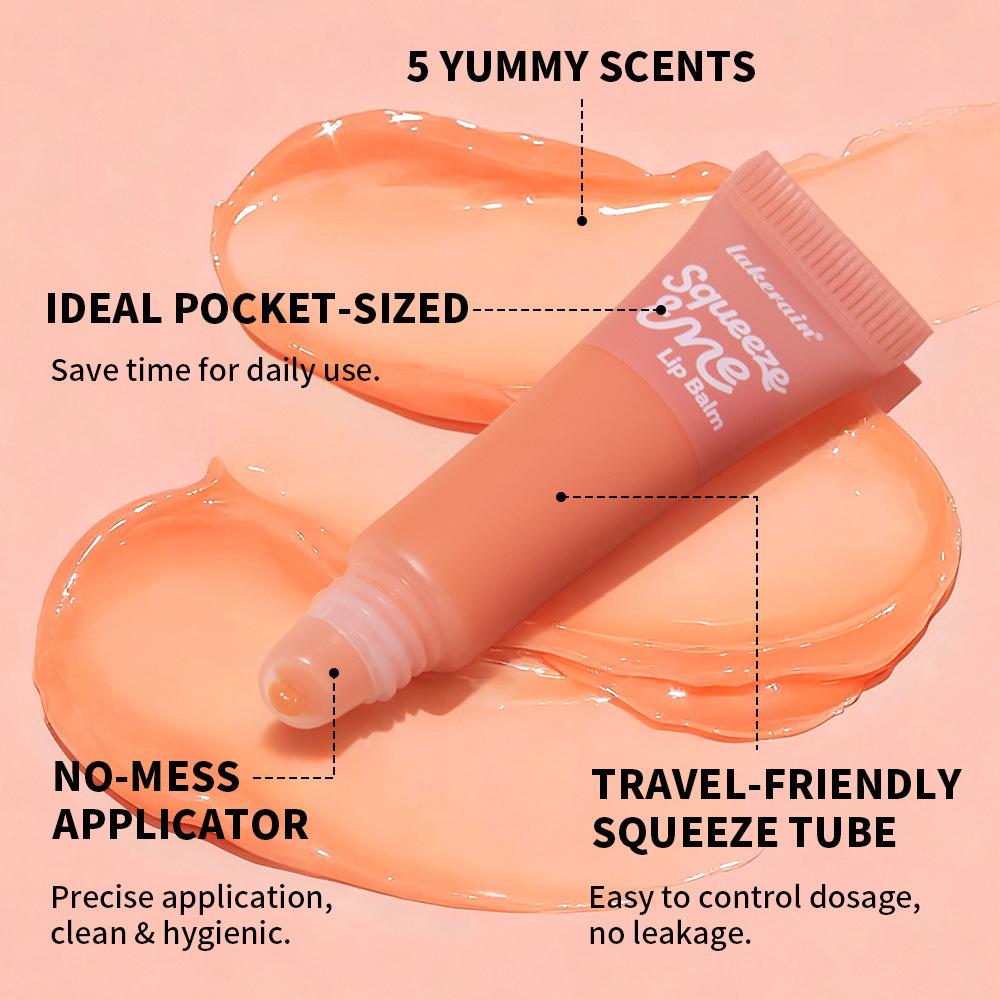 Sweet Fruity Hydrating Lip Balm Long-Lasting Moisture Nourishing Squeeze Tube for Dry Lips Care
