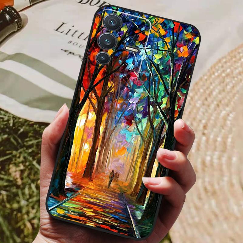 Für vivo V23 5G Hülle V2130 Weiche TPU Silikon Handyhülle Für vivo V23 5G Hüllen Schwarzer Bumper V 23 Funda für vivoV23 Coque Shell