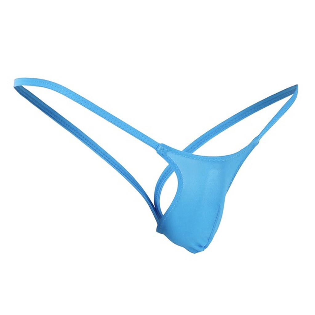 Open Back Mens Underpants Low  Briefs G-string Thong Underwear