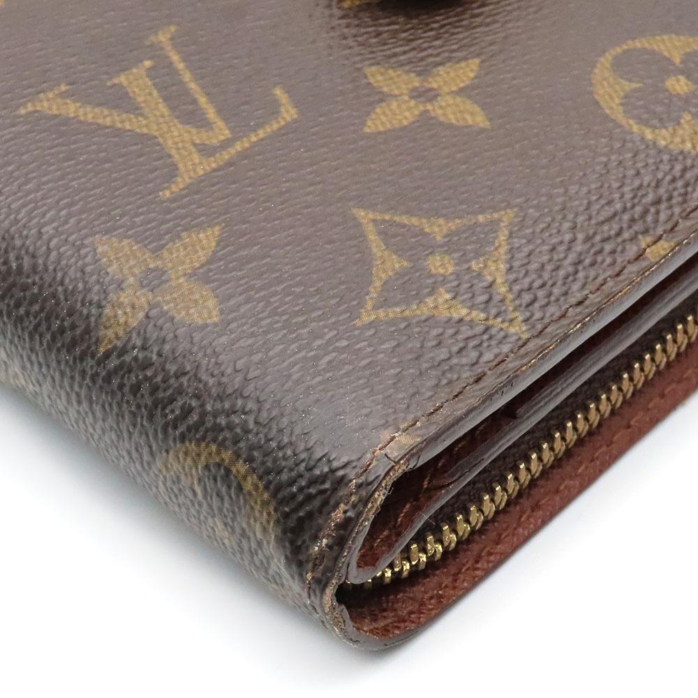 Used LOUIS VUITTON Bifold Wallet Compact zip M61667 Monogram Brown Accessory