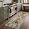 Boho Tiger Print Runner Rug Stain Resistant Non-Slip Machine Washable Kitchen Hallway Carpet Home Decor