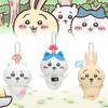 Hachiware Chiikawa Usagi Plush Toy Mushroom Pendant Stuffed Doll Keychain Kawaii