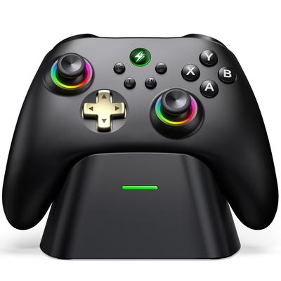 PC-Controller mit Ladefunktion RGB Hall 1000mAh Hoher Gyro HD Pro Kompatibel mit Keylinker Schwarze Basis, Lichter, Bluetooth, Joystick, Kapazität, 6-Achsen