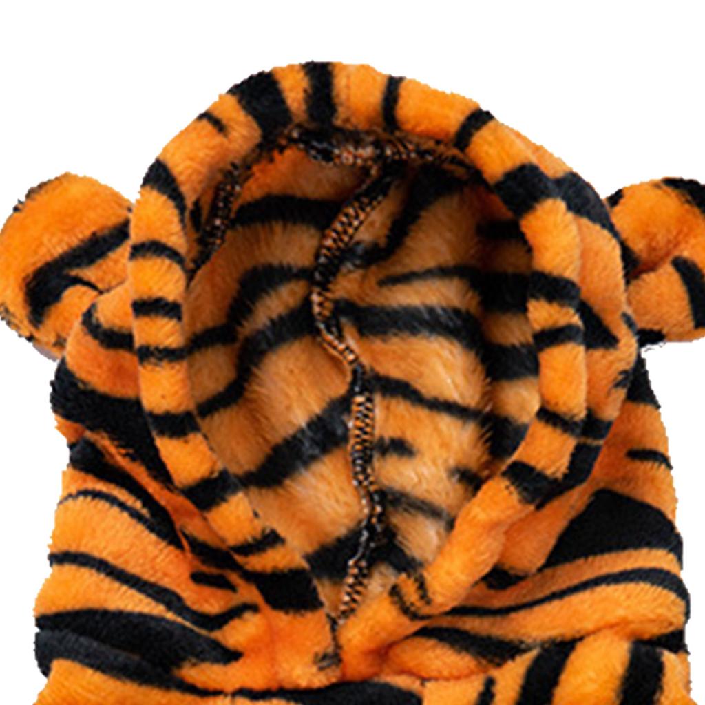 Dog Tiger Hoodie Lovely Comfortable Pet Autumn Winter Costume Clothes for Small Dogs Cats XL