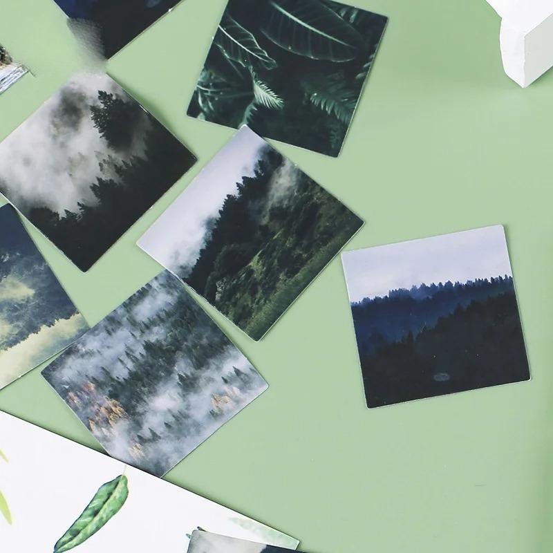 46 Sheets Per Box Green Jungle Stickers Label Sticker Diary Decoration Diy Album Aesthetic Stickers Student Stationery Sticker