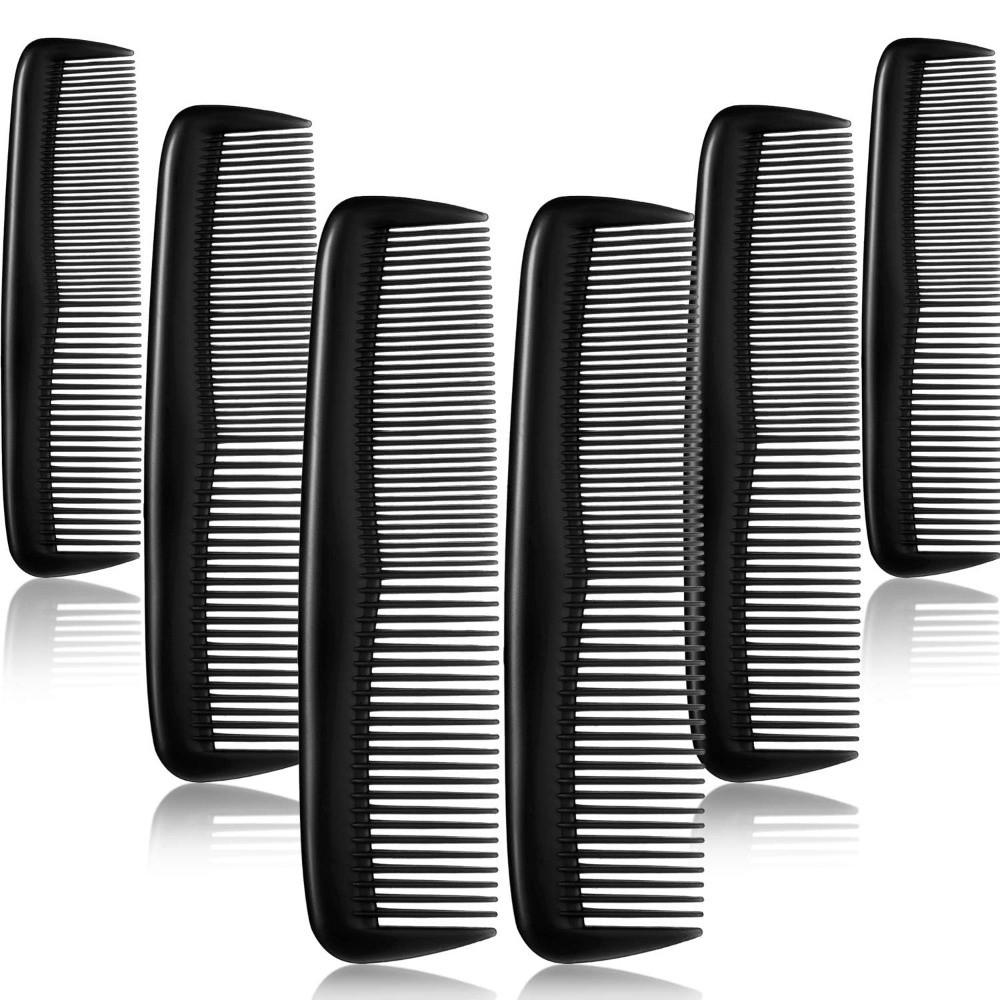 12 Pcs Double Sided Pocket Hair Combs Mini Hair Cutting Combs New Plastic Comb for Hotel