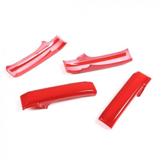 Red Inner Door Grab Handle Cover Trim For Land Cruiser LC200 J200 2008-