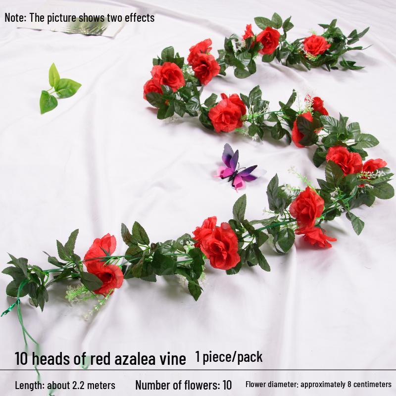 Artificial Rose Vine Floral Ceiling Decor