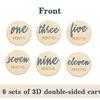 3D Wooden Baby Milestone Calendar Photography Props for Newborns: Boy & Girl Memorial Monthly Tracker