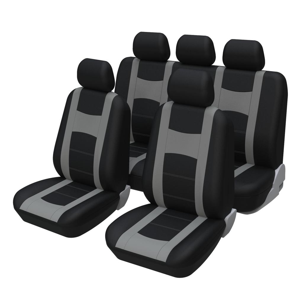 Universal 5-Seat Car Seat Cover Set Breathable Comfortable Polyester Material with Sponge Padding Suitable for All Seasons