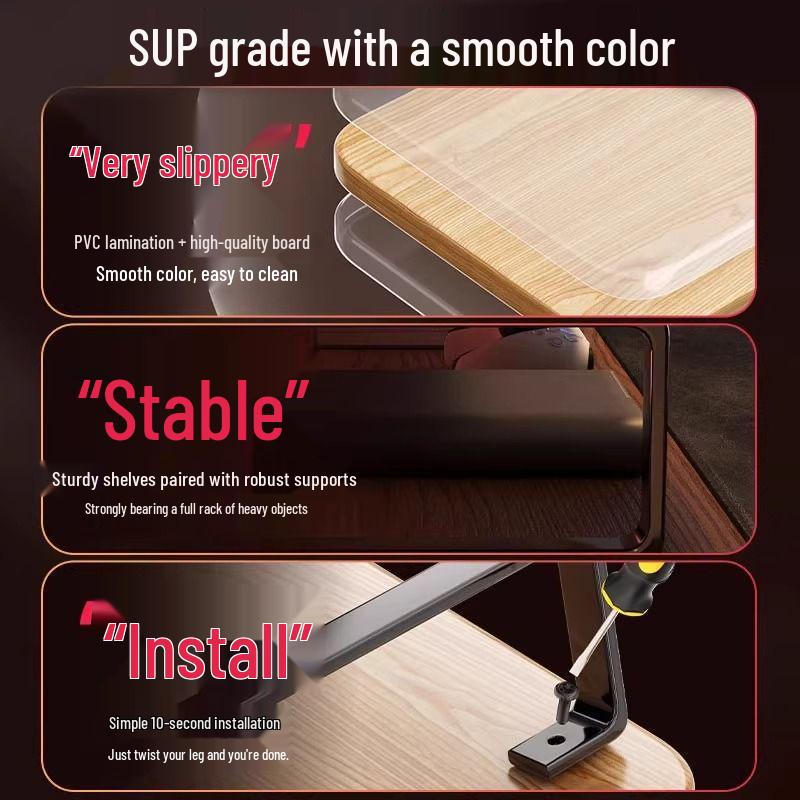 Desktop Organizer and Monitor Riser with Keyboard Tray