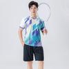 Anmurye Short Sleeve Table Tennis with Geometric Perfect for Badminton and Fitness and Perfect for Practice and Summer Outfits Green Men's T-Shirt