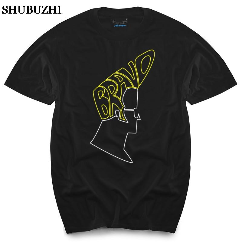 

Cartoon Network Johnny Bravo TV Show Bravo Hair Tee Shirt Adult S-3XL new brand teeshirt shubuzhi summer 4XL