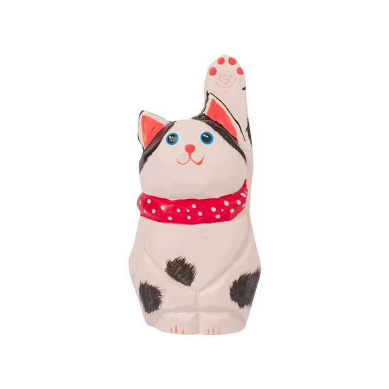 

Lucky Cat Wooden Ornament Handcrafted Home Office Decor For Gift Giving Style E