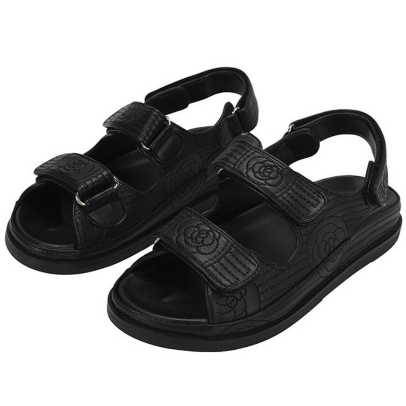 Fashion New Women Open Toe Printing Casual Sandals Wear Resistant Flat Fashion Non-slip Summer Comfortable Solid Color Women Sandals