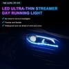 2PCS 12V Led Guide Headlight Strips Car Daytime Running Light 45cm Flow Turn Signal Strip DRL Ambient Light White Yellow