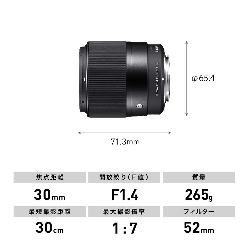 Sigma 30mm DC DN lens for Sony standard prime mirrorless F1.4 E-mount, lens, APS-C camera, Contemporary.