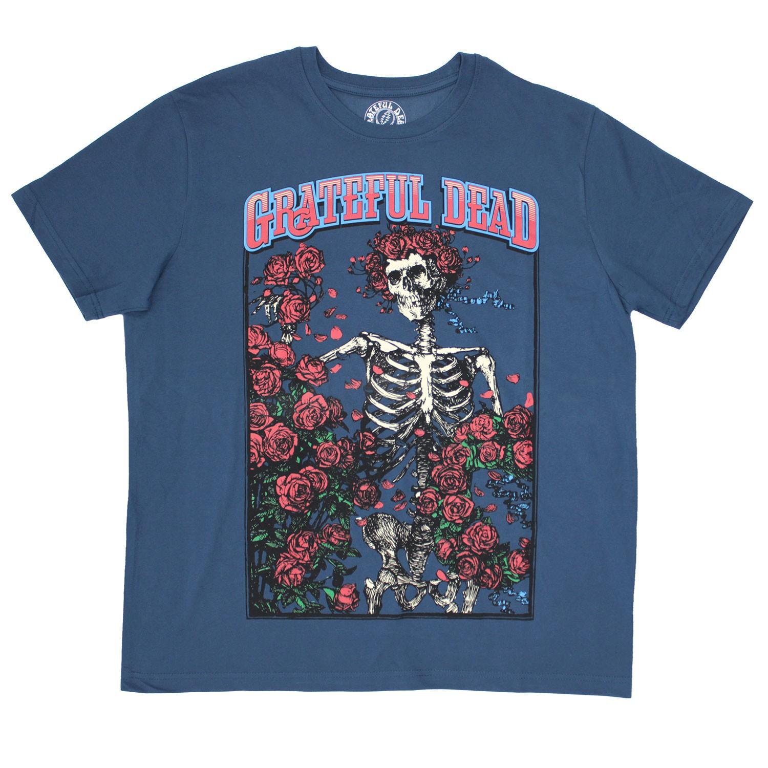 Men s Grateful Dead Bertha & Logo Slim Fit T-shirt X-Large Blue XL