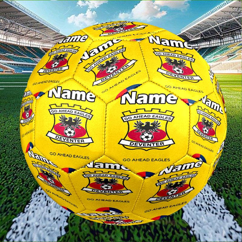 Custom Name Personalized Go Ahead Eagles Print Size 5 Soccer Ball Training & Match Football, for Team, Kicking, Gift for Football Enthusiasts