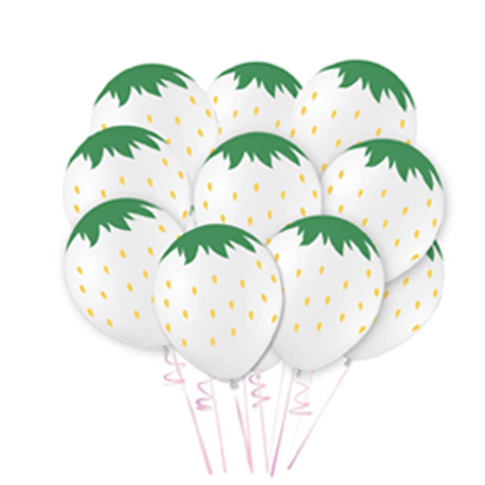 10pcs Strawberry Balloons Fruit Summer Beach Hawaiian Party Watermelon Baloon Kids Girl Birthday Party Ballon Festival Globos