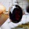 Huitan Retro Red Zircon Ring - Elegant Women's Statement Jewelry for Events