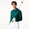 J.Lindeberg Men's Golf Lightweight Printed Long Sleeve Polo Shirt