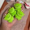 Soft And Washable Green Alien Cat Plush Keychain For Decoration Bags Backpack Handmade Doll Accessories