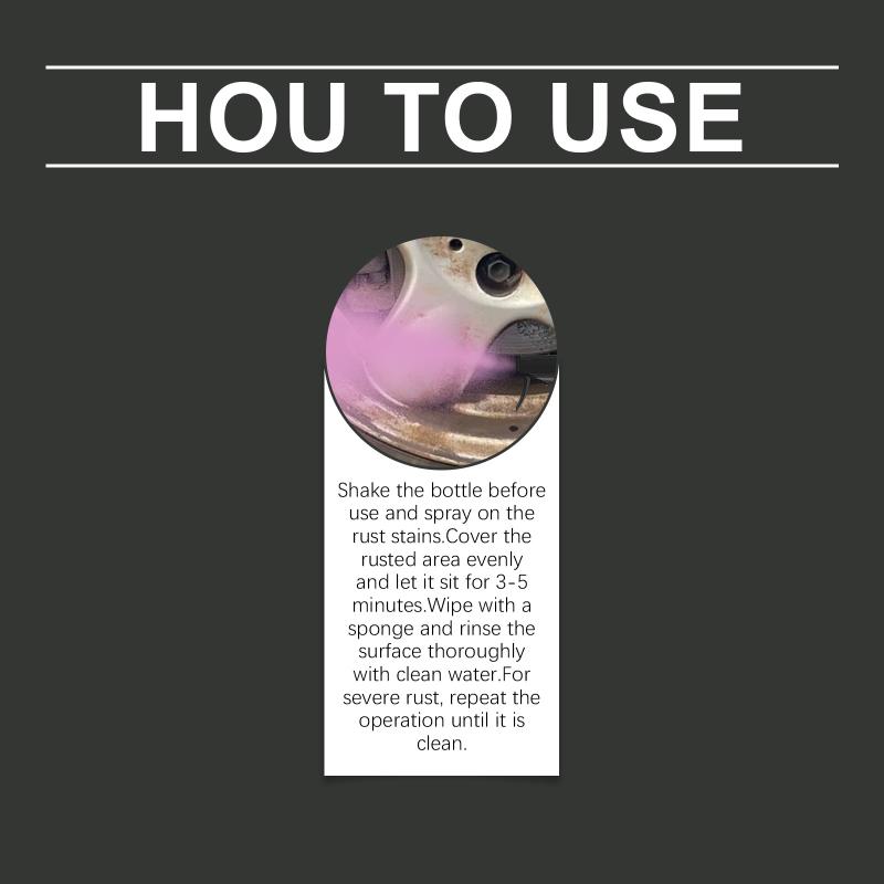 Car Exhaust Pipe Rust Remover Effective Metal Powder Cleaner for Car Wheels and Rims for Fast Automotive Rust Removal